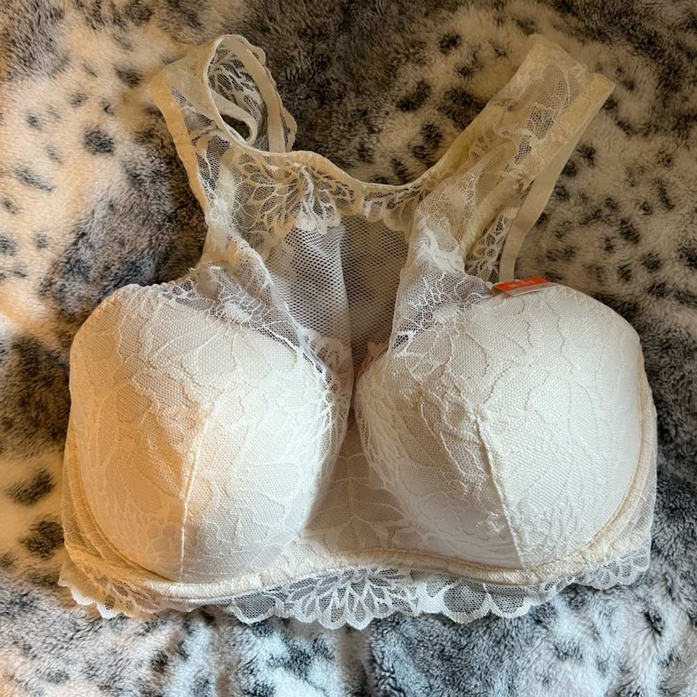NWT Victoria's Secret PINK Push-up Lace Bralette M-DD